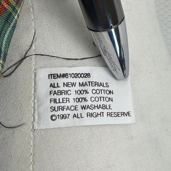 Vintage 1997 Set Of 3 Cotton Snowman Shelf Sitters Holiday Plaid Scarves 13"-16" - Picture 9 of 14